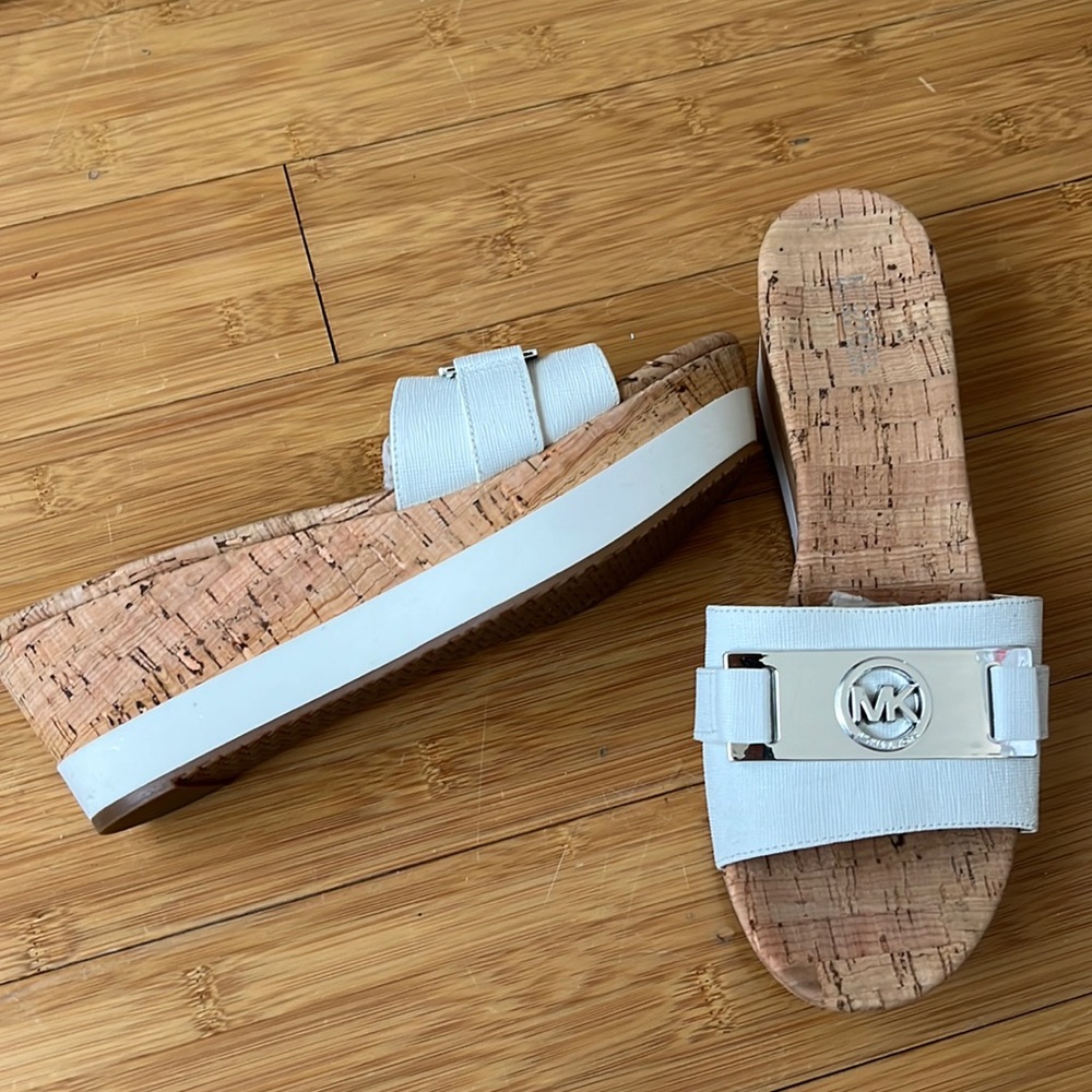 Michaels Kors cork bottom wedges. Size 8m